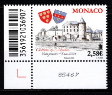 MONACO 2024 - SITE HISTORIQUE GRIMALDI DE MONACO - MAYENNE - NEUF ** - Unused Stamps