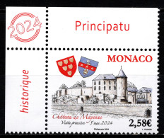 MONACO 2024 - SITE HISTORIQUE GRIMALDI DE MONACO - MAYENNE - NEUF ** - Neufs