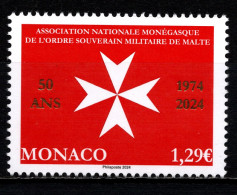 MONACO 2024 - EUROPA 2024 - 50 ANS DE L'ASSOCIATION MONÉGASQUE DE L'ORDRE SOUVERAIN MILITAIRE DE MALTE - NEUF ** - Nuovi