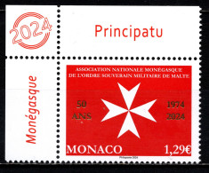 MONACO 2024 - EUROPA 2024 - 50 ANS DE L'ASSOCIATION MONÉGASQUE DE L'ORDRE SOUVERAIN MILITAIRE DE MALTE - NEUF ** - Unused Stamps