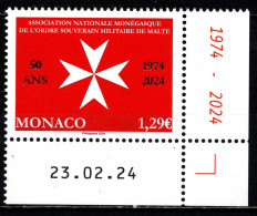 MONACO 2024 - EUROPA 2024 - 50 ANS DE L'ASSOCIATION MONÉGASQUE DE L'ORDRE SOUVERAIN MILITAIRE DE MALTE - NEUF ** - Unused Stamps