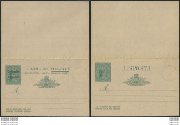1921 San Marino Cartoline Postali Provvisorie Lettere+R MNH Filagrano C9 - Andere & Zonder Classificatie