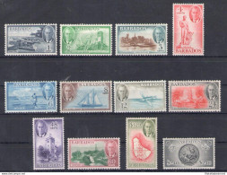 1950 BARBADOS, Stanley Gibbons N. 271-282 - George VI. - MH* - Altri & Non Classificati