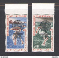 1962 MAURITANIE - Posta Aerea Soprastampati - Catalogo Yvert N. 20A-20B - Uccelli - 2 Valori - MNH** - Sonstige & Ohne Zuordnung