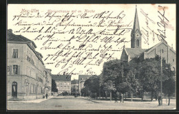 AK Neu-Ulm, Marienstrasse Mit Evangelischer Kirche  - Neu-Ulm