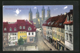 AK Naumburg A. S., Strasseneck Am Steinweg Mit Geschäften Und Dom  - Naumburg (Saale)