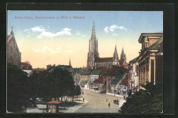 AK Neu-Ulm, Marienstrasse Mit Blick Auf Münster  - Neu-Ulm