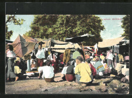 AK Burmah, A Bazaar, Burmesischer Markt  - Zonder Classificatie