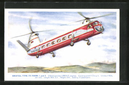 Künstler-AK Bristol Type 173 Mark I And II, Britischer Tandemrotor Hubschrauber  - Helikopters