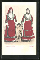 Cartolina Desulo /Sardegna, Costume Di Desulo, Italienerinnen In Tracht  - Non Classés