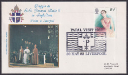 Vatican Great Britain 1982, Pope Paul John II Visit - Liverpool, Special Cover - Otros & Sin Clasificación
