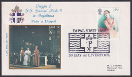 Vatican Great Britain 1982, Pope Paul John II Visit - Liverpool, Special Cover - Andere & Zonder Classificatie