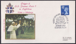 Vatican Great Britain 1982, Pope Paul John II Visit - Edinburgh, Special Cover - Other & Unclassified