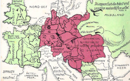 German Postcard From WW1: Humoristische Völker-Kriegskarte Nr. 5 - Map Of Europe Mint. Postal Weight 0,04 Kg. Please Rea - History