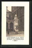 AK Augsburg, Nagelung Wehrsäule, Kriegshilfe 1916  - Weltkrieg 1914-18