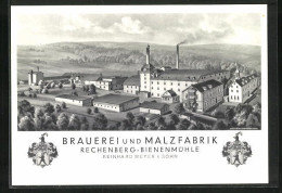 Künstler-AK Rechenberg-Bienenmühle, Brauerei Und Malzfabrik  - Altri & Non Classificati