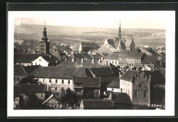 AK Schlan / Slany, Panorama über Die Stadt Mit Synagoge  - Tschechische Republik