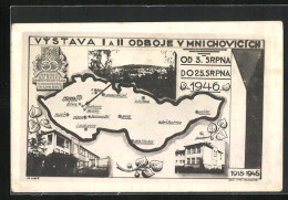 AK Mnichovice, Vystava I A II Odboje 1946, Ausstellung  - Tschechische Republik