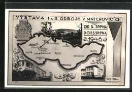 AK Mnichovice, Vystava I A II Odboje 1946, Ausstellung  - Tschechische Republik