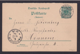Deutsches Reich Dresden Ganzsache P 31 A A Antwort Hannover - Sonstige & Ohne Zuordnung
