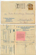 Germany 1937 Folded Zahlkarte & Invoice; Osnabrück - F. Wilhelm Beckmann; 3pf. Hindenburg; Telephone Slogan Cancel - Cartas & Documentos