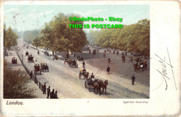 R346212 London. Hyde Park. Rotten Row. Postcard. 1902 - Sonstige & Ohne Zuordnung