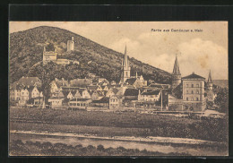 AK Gemünden /Main, Panorama Mit Kirche Und Ruine  - Gemünden