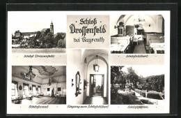 AK Bayreuth, Innen- Und Aussenansicht Des Gasthofes Schloss Drossenfeld  - Bayreuth