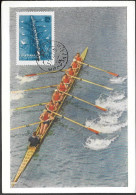 Russia Sports Rowing Maxi Card 1957 - Maximumkarten