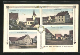 AK Wachstein, Gasthaus Z. Adler, Bürgermeisterei, Pfarrhaus  - Andere & Zonder Classificatie