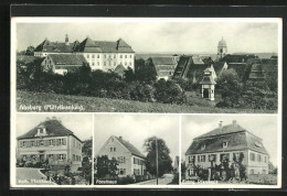 AK Absberg /Mittelfr., Gasthaus Forsthaus, Kath. Und Evang. Pfarrhaus  - Hunting