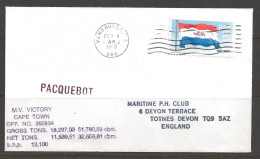 1980 Paquebot Cover, South Africa Stamp Used In Vancouver, Washington - Brieven En Documenten