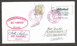 1984 Paquebot Cover, Sweden Stamps Used In Houston, Texas  - Brieven En Documenten
