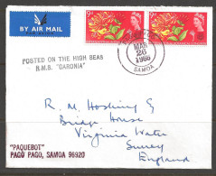 1966 Paquebot Cover, British Stamps Used In Pago Pago America Samoa - Brieven En Documenten