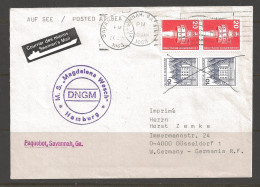 1983 Paquebot Cover, Germany Stamps Used In Savannah, Georgia - Brieven En Documenten
