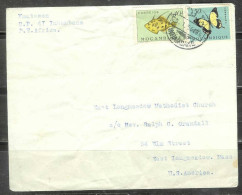 1956, Fish And Butterfly Mailed To USA - Mozambico