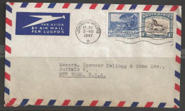 1947 Johannesburg (3-VII)  To New York - Covers & Documents