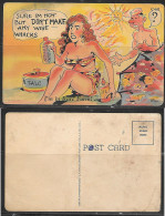 Humor, Swimming Suit Girl, Sunburn Postcard - Humour