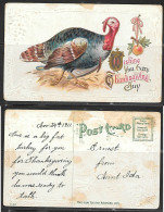 1911 Embossed, Wishing You Every Thanksgiving Joy  - Giorno Del Ringraziamento