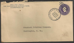 1934 Salyersville, Kentucky, Aug 22, Bank Corner Card - Covers & Documents