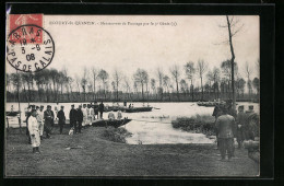 CPA Ecourt-St Quentin, Manoeuvres De Pontage Par Le 3. Genie  - Autres & Non Classés