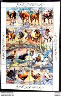 D7066  Horses-Cattle-Dogs-Sheeps-Chicken-Birds-Geese - Libya 1983 - No Gum - 1,75 - Other & Unclassified