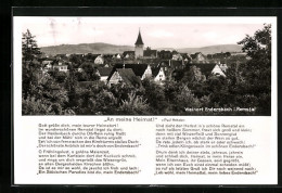 AK Endersbach I. Remstal, Ortsansicht Mit Kirche, Gedicht An Meine Heimat! V. Paul Hekeler  - Sonstige & Ohne Zuordnung