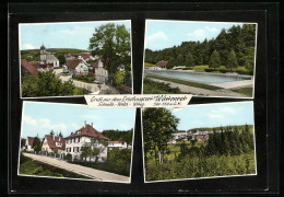 AK Wüstenrot / Württ., Ortspartie, Schwimmbad Und Strassenpartie  - Sonstige & Ohne Zuordnung