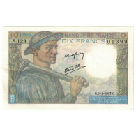 France, 10 Francs, 1947, 1947-01-09, SPL, Fayette:8.17, KM:99e - 10 F 1941-1949 ''Mineur''