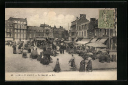 CPA Mers-les-Bains, Le Marché  - Mers Les Bains