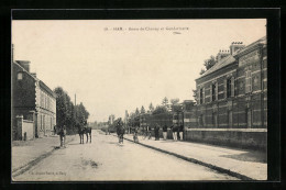 CPA Ham, Route De Chauny Et Gendarmerie  - Ham