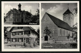 AK Zusenhofen, Kaufhaus H. Lebfromm, Kirche, Schulhaus  - Autres & Non Classés