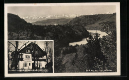 AK Baierbrunn B. München /Isartal, Bahnhofsrestaurant, Panorama  - Altri & Non Classificati