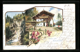 AK Oberaudorf, Gasthaus Tatzelwurm, Wasserfall  - Sonstige & Ohne Zuordnung